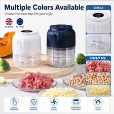 250ml USB Rechargeable Mini Electric Food Chopper Garlic Crusher