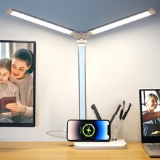 LED Desk Lamp for Home Office, Touch Control Table Lamp with 5 Color Modes an...