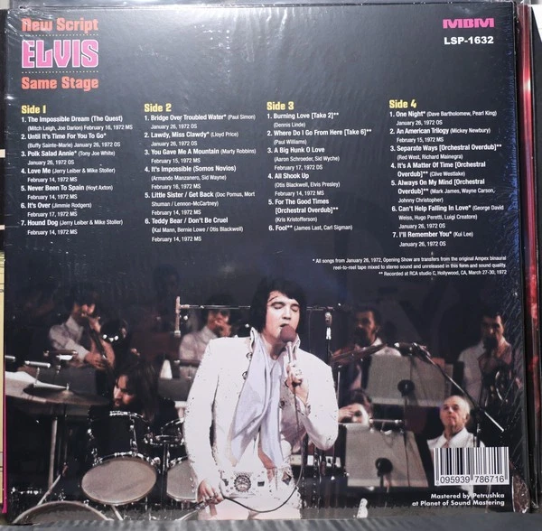 Elvis Presley 2 LP's New Script Same Stage clear vinyl SEALED NEU - Bild 2 von 2