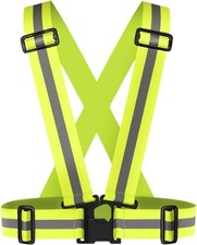 High Visibility Reflective Vest for Running at Night, Adjustable Safety Vest for