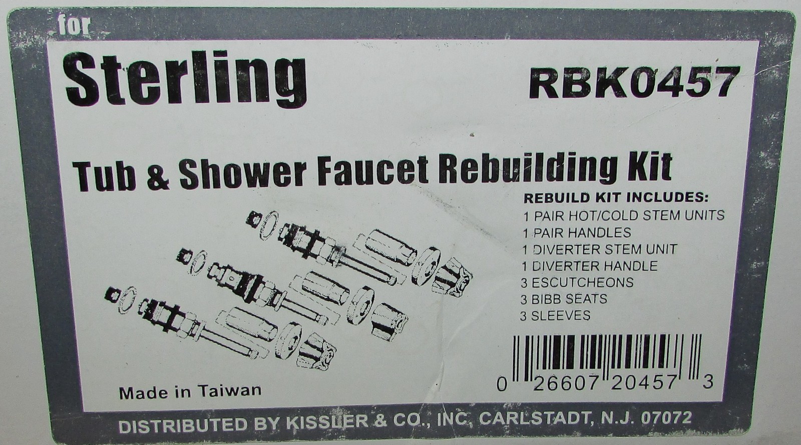 STERLING RBK0457 TUB & SHOWER FAUCET REBUILDING KIT, NEW IN OPENED BOX thumbnail 6