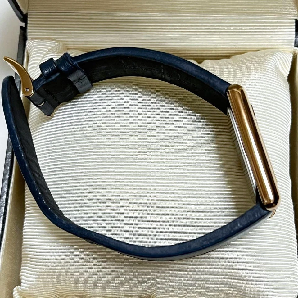 Vivienne Westwood Square Analog Watch Leather Band Navy Gold vw-19ds - Image 4 of 4