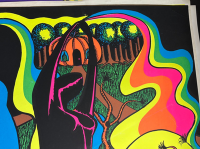 メゾチント　vintage Art Vintage 80s GIANT Panther Mirror Framed Print Painting - Etsy