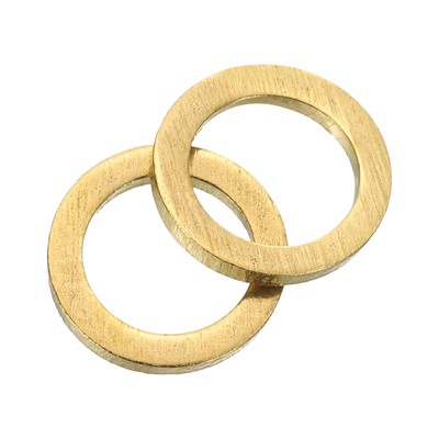M6 Flat Washer, 80Pcs Brass Ring Washers 9mm OD 1mm Thick Sealing Gasket Ring