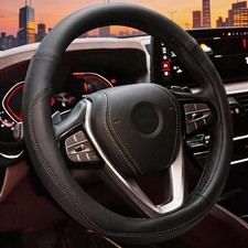 Car Steering Wheel Cover - Universal Car Accessory for Diverse Cars, Leather Cov