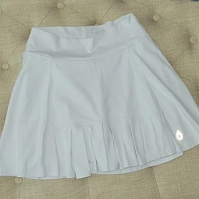 Dona Jo Donajo Flirty tennis skort white Skirt pockets front pleats  Sz 1, small