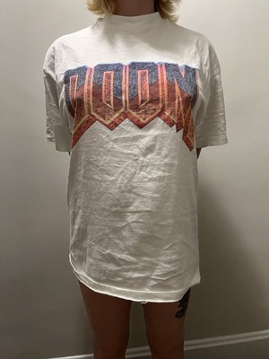 Doom ID Software Computer Video Game Vintage 1993 T-shirt. Size Large. Rare