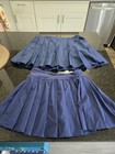 Anime Dandadan Momo Ayase Cosplay Costume Pink Top Blue Skirt School Uniform — photo 2