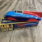 Vintage Schylling Tin Toy Litho Race Car Space Friction Action Lsr 1 Fastest Car
