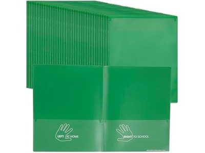 2-Pocket Parent-Teacher Classroom Communication Folder, School Supplies, Grn, 36