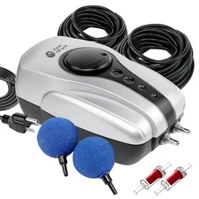 All-in-One Koi Pond Aerator for Outdoor Pond up to 1000 Gallons, Air Pump Aer...