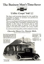 1924 Chevrolet Utility Coupe Business Mans Time Saver Vintage Print Ad