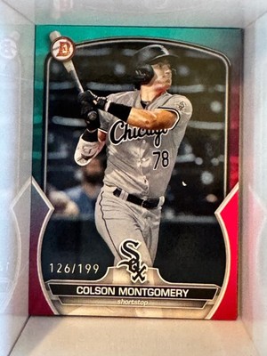 2023 Bowman Draft #BD-191 Colson Montgomery Aqua/Pink Gradient #/199