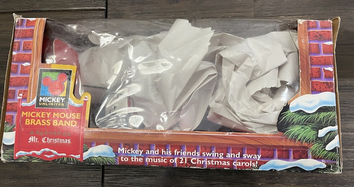 Vintage Mr Christmas Disney Mickey's Brass Band Animated NO MUSIC