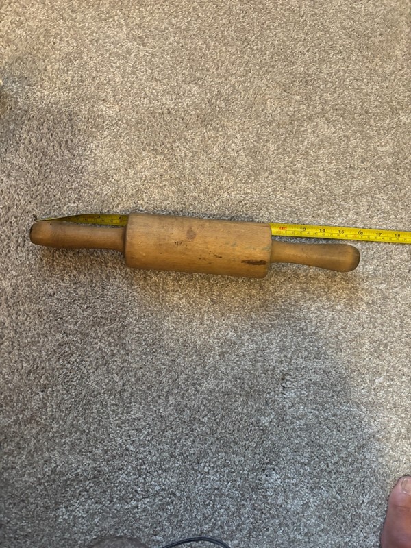 Large Wooden Rolling Pin aprox 15 1/2 " long 2" wide 8" round 2" wide