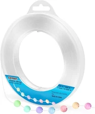 1mm Elastic Bracelet String Cord,394ft Crystal Stretch Bead Cord Clear White 