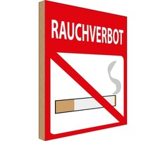 Holzschild 40X30 Cm Rauchverbot Dekoration Deko Geschenk Holz Schild