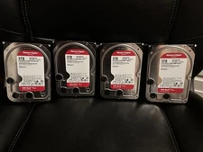FOUR (4) WD30EFPX-68C6CN0 WESTERN DIGITAL 3TB NAS SATA DRIVES (THAILAND 5/2024)