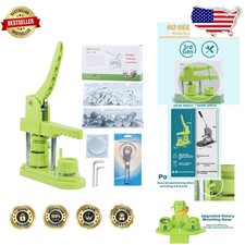 Installation-Free 3rd Gen 32mm Button Maker Machine Green DIY Pin Badge Press