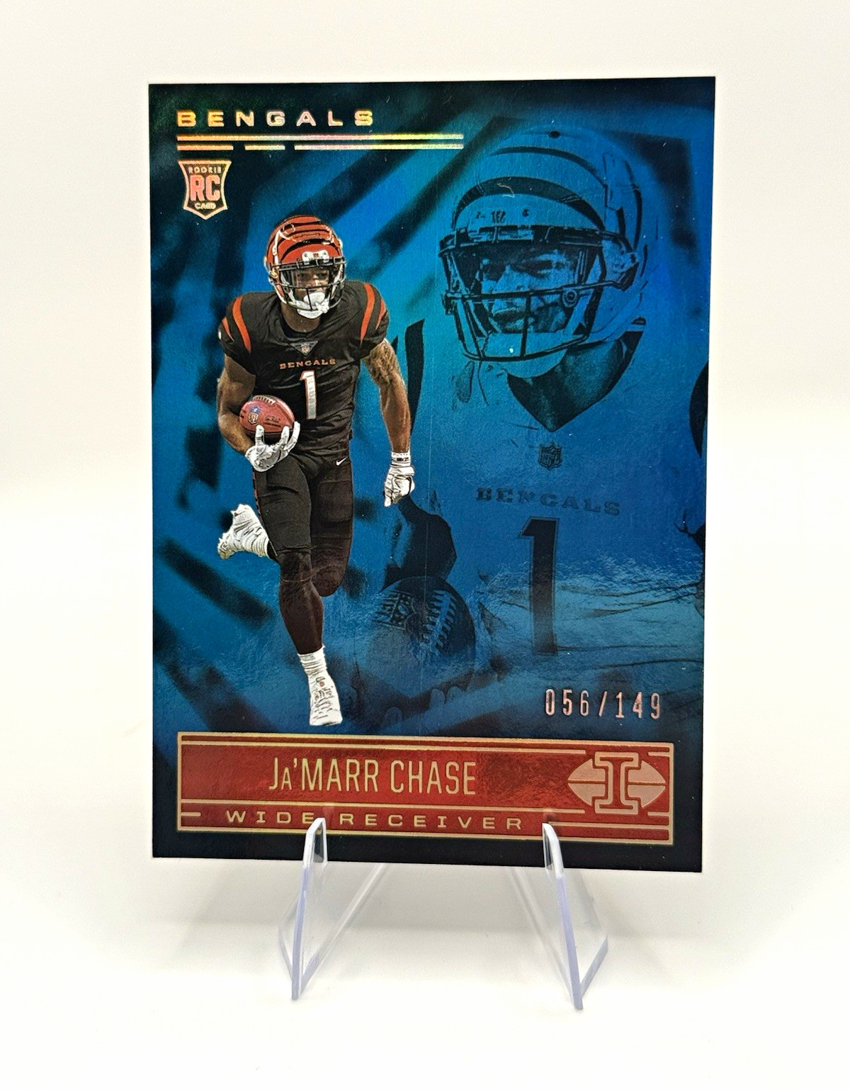 Panini 2021 Illusions Ja'Marr Chase RC #65 Trophy Light Blue /149 Bengals