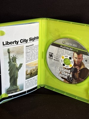 Grand Theft Auto IV Xbox 360 W/ City Poster Map Tested Rockstar