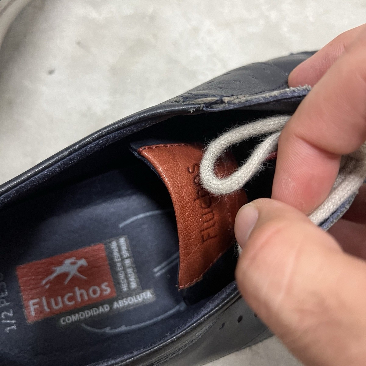 Fluchos Fenix Casual Sneakers Shoes Mens US 10 EU 44 F0194 Blue Leather Spain Fluchos Fenix Casual Sneakers Shoes Mens US 10 EU 44 F0194  main image 2