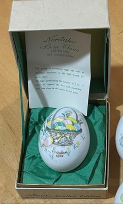 Beautiful Noritake Easter egg 1974 with box & insert
