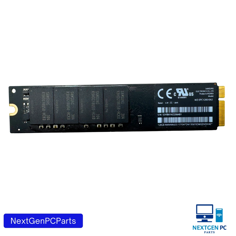 Apple MacBook Air 13" A1369 A1466 Samsung 128GB SSD MZ-EPC1280/0A2 655-1770A - Bild 2 von 4