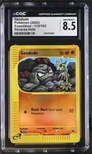 CGC 8.5 Geodude 110/165 Expedition Reverse Holo Pokemon Card Rare Low Pop Clean!