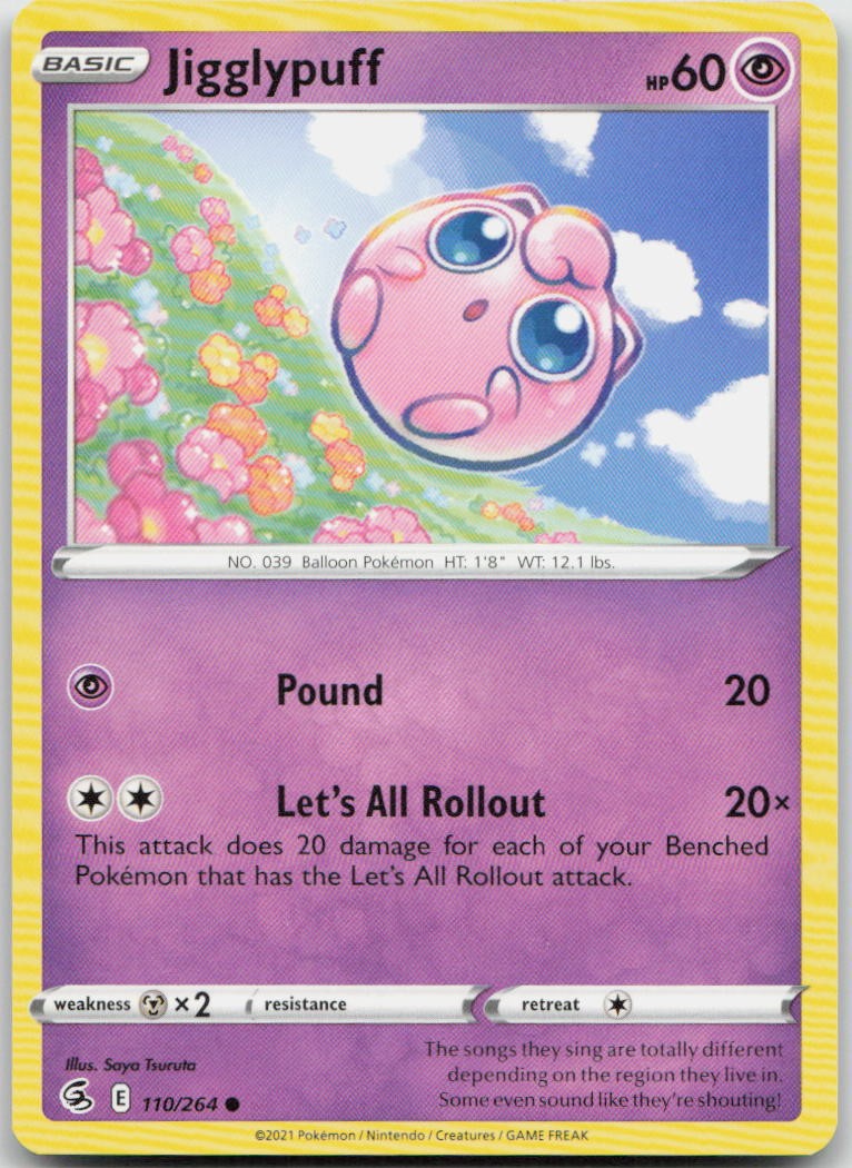 Jigglypuff 110/264 Common Fusion Strike Pokemon TCG NM