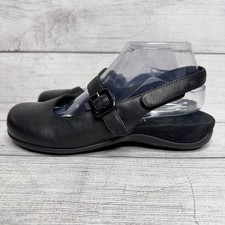Vionic Abigail Black Leather Slingback Mary Jane Comfort Shoes Women Size 8