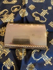 VINTAGE BRASS METAL RIBBERED DESIGN VOLUPT� FACE POWER COMPACT ACCESSORY UNISEX