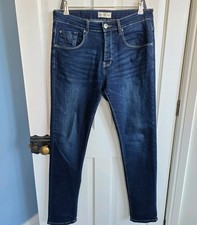 883 Police Mens Jeans W32 L32 Long Native Blue Stretch Regular Fit Ex Cond