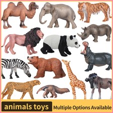 Realistic Wild Animals Toy Action Figure Collection 3D Model Playset for Kids