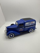 Big A Auto Parts Blue 1936 Dodge Panel Delivery Locking Coin Bank 125 Scale