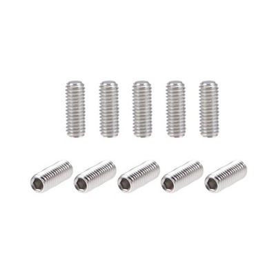 uxcell 50Pcs M3x8mm Internal Hex Socket Set Grub Screws Flat M3x8mm, Silver
