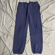 Vintage 90s Distressed Navy Blue Nike Logo Sweatpants Size Large READ USA Made