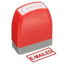 E-mailed Notice Stamp, Office Stamp Pre Inked Stamp, Red