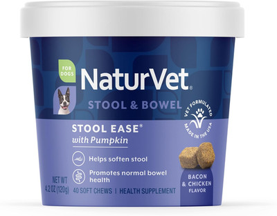   Stool Ease for Dogs   40 Soft Chews   Helps Maintain Regular Bowel M