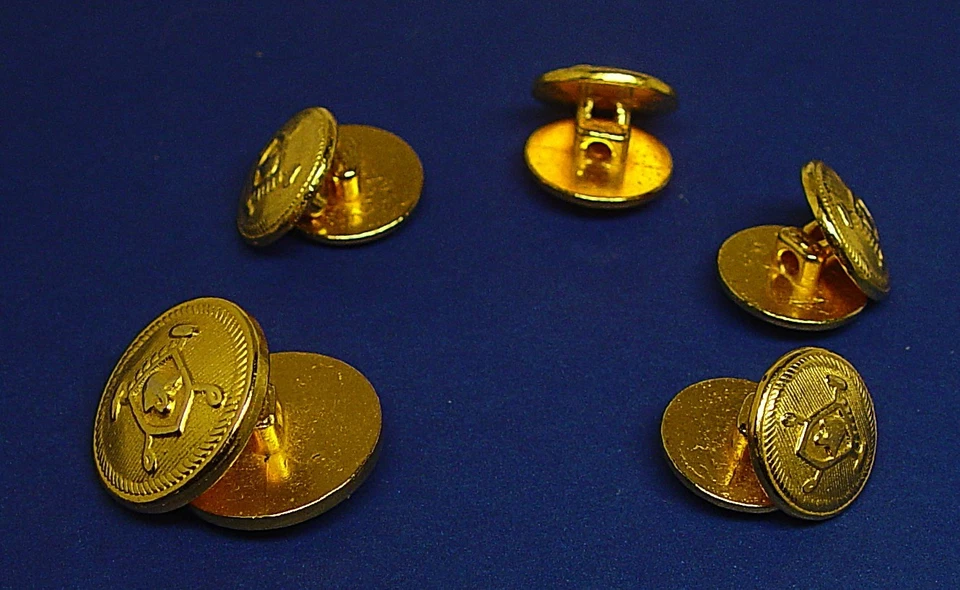 LAUREN RALPH LAUREN Replacement buttons 10 Gold Tone solid metal Good Used Cond. - Image 4 of 4