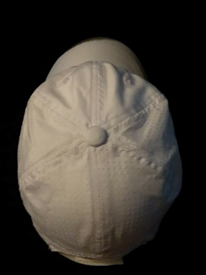  Gorra Mujer Ciclista Blanca Rosa Ajustable Luz Transpirable Sombrero Autoridad Portuaria Foto 3 de 4