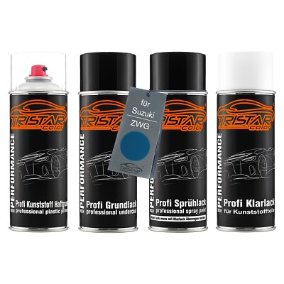 Autolack Spraydosen Set für Kunststoff für Suzuki ZWG Speedy Blue Metallic