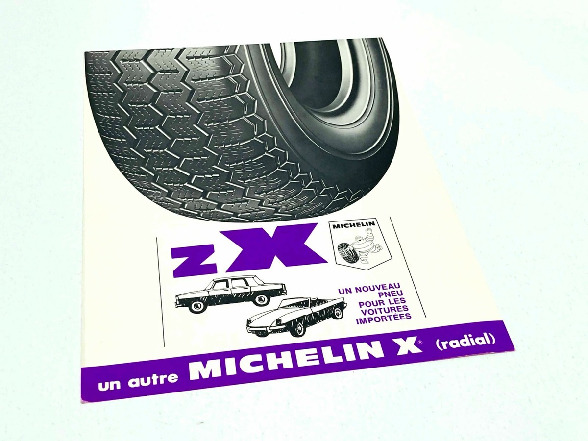 1971 Michelin Z X Radial Tire Information Sheet Brochure - French