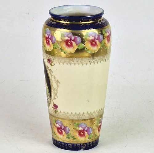 Art Nouveau Porcelain Vase Portrait 1900 P966 - Picture 3 of 11