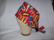 Men/Women Surgical Scrub Cap Lined Comic Words Large Words Very Cool 100 Cotton