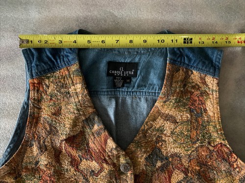 EUC VTG Carol Little Sport Southwestern Tapestry Vest Medium Made In USA - Picture 3 of 7