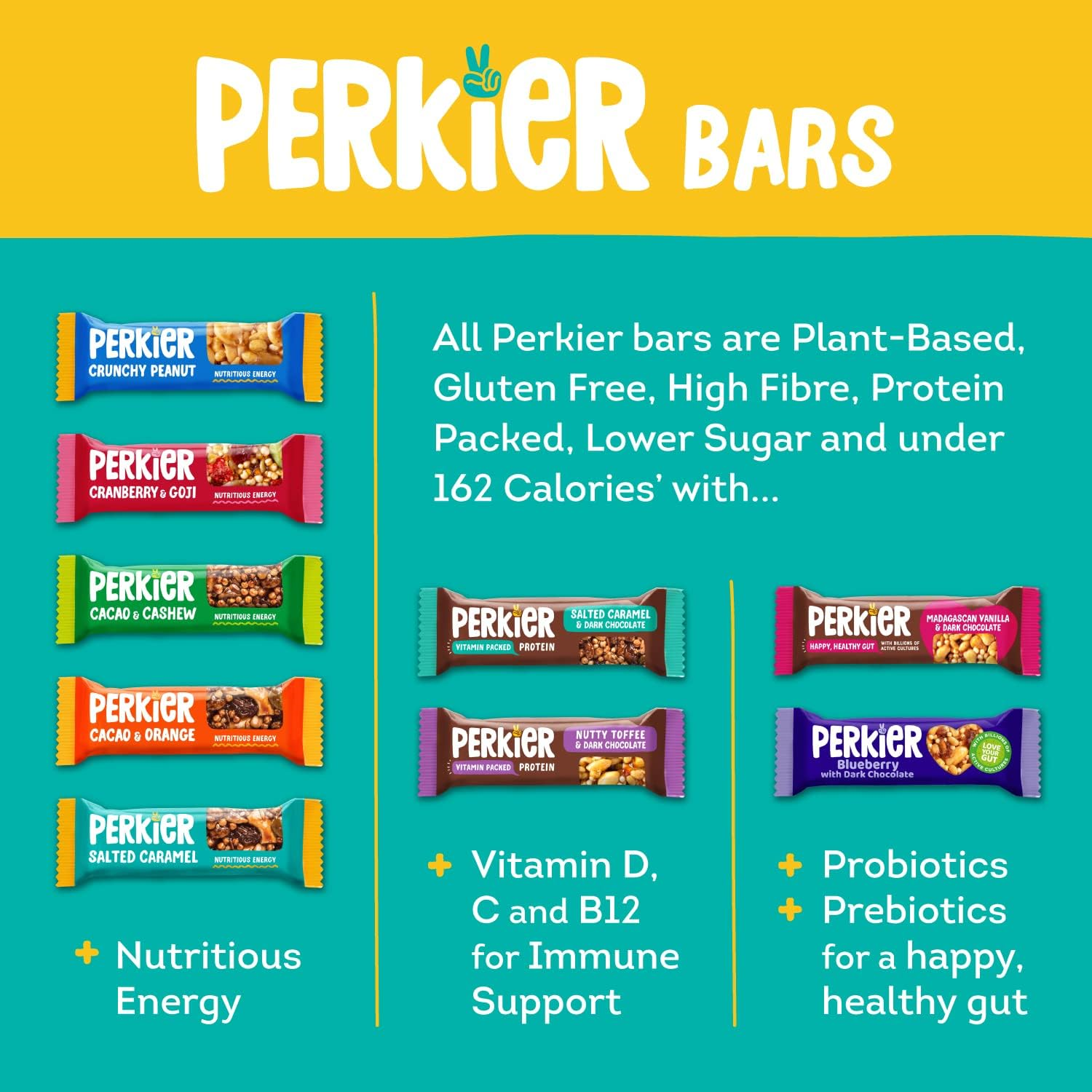 Perkier Nutty Toffee & Dark Chocolate Snack Bars â€“ Healthy â€“ Vegan