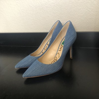 blue jean pumps
