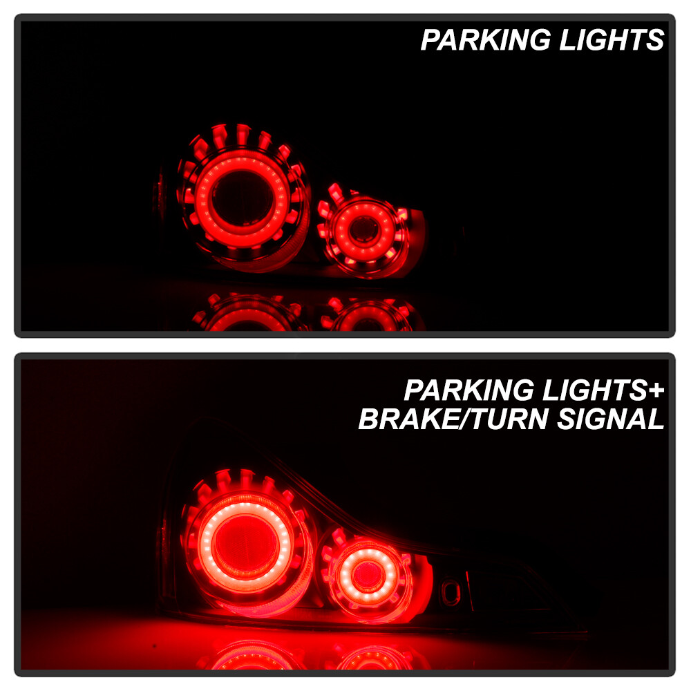 {Black Smoke} 3D LED Tube Light LED Tail Lamp For 0815 Infiniti G37