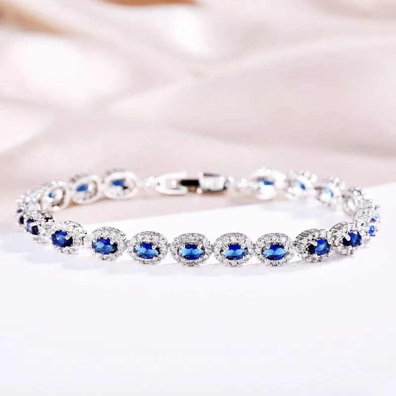 Swarovski blue 2024 tennis bracelet